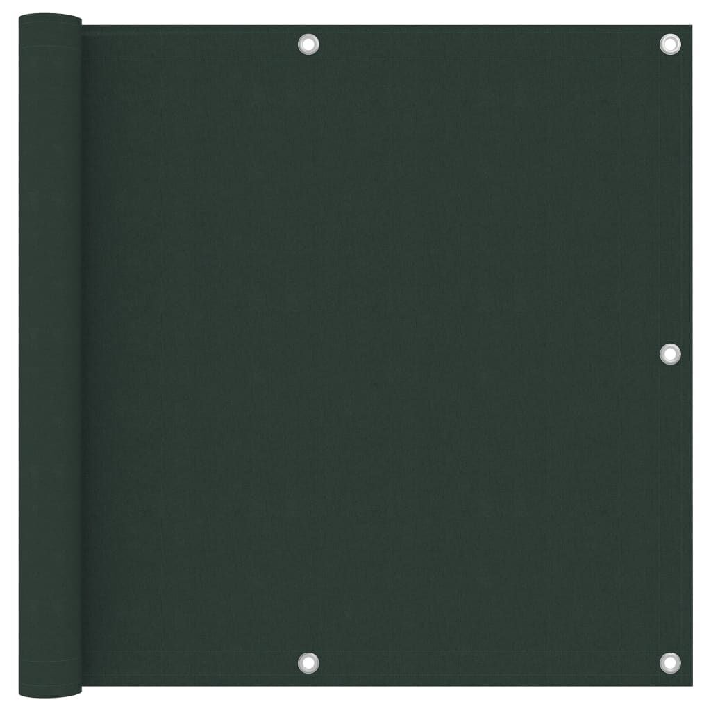 Vidaxl Toldo Para Balcón Tela Oxford Verde Oscuro 90x500 Cm_0