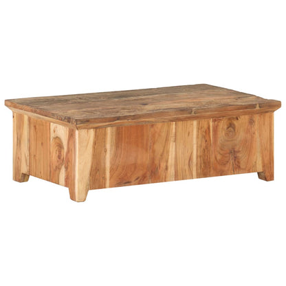 Mesa De Centro De Madera Maciza Reciclada 90x50x31 Cm._2