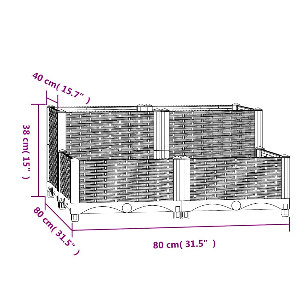 Arriate Polipropileno 80x80x38 Cm_5
