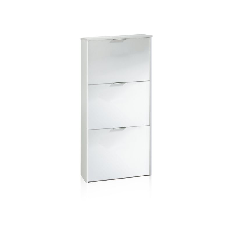 Zapatero Remi De 3 Puertas Melamina, Blanco, 60 X 113 X 22_1