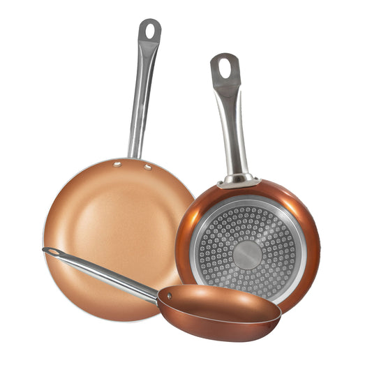 Set 3 Sartenes 20,24,28 Al Prens Professional Chef Copper Plus Bg_0
