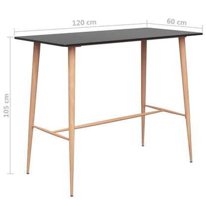 Mesa Alta De Cocina Negro 120x60x105 Cm_3