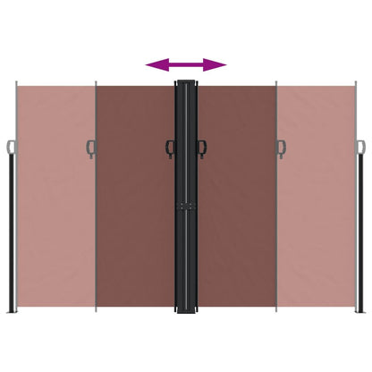 Vidaxl Toldo Lateral Retráctil Marrón 220x600 Cm_4