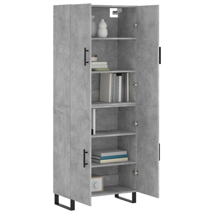 Aparador Alto Madera Contrachapada Gris Hormigón 69,5x34x180 Cm_2