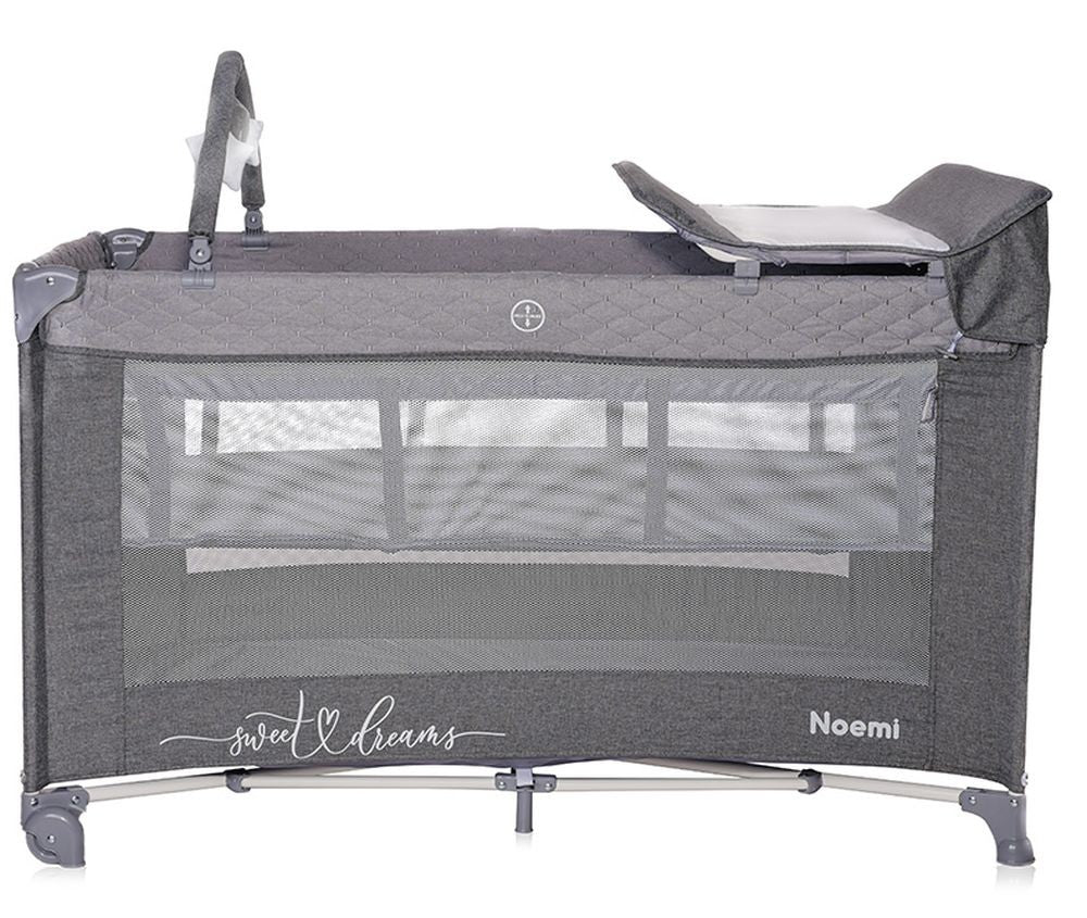 Cuna De Viaje Noemi Plus (2 Niveles) Cool Grey_0