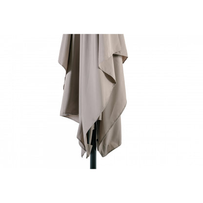 Sombrilla Rectangular Beige 2x3m De Aluminio Y Poliéster Con Manivela - Sombrilla Recto - Mobiliario De Jardín_4
