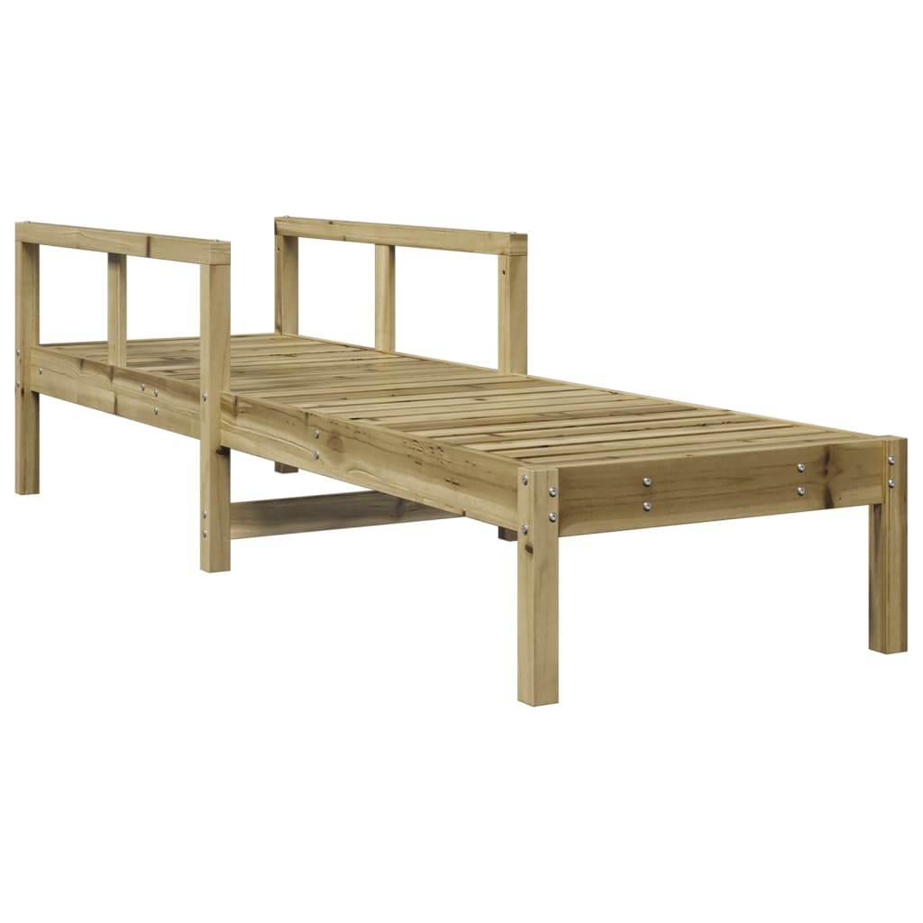 Tumbona De Madera De Pino Impregnada 199,5x62x55 Cm / Vetonek_2