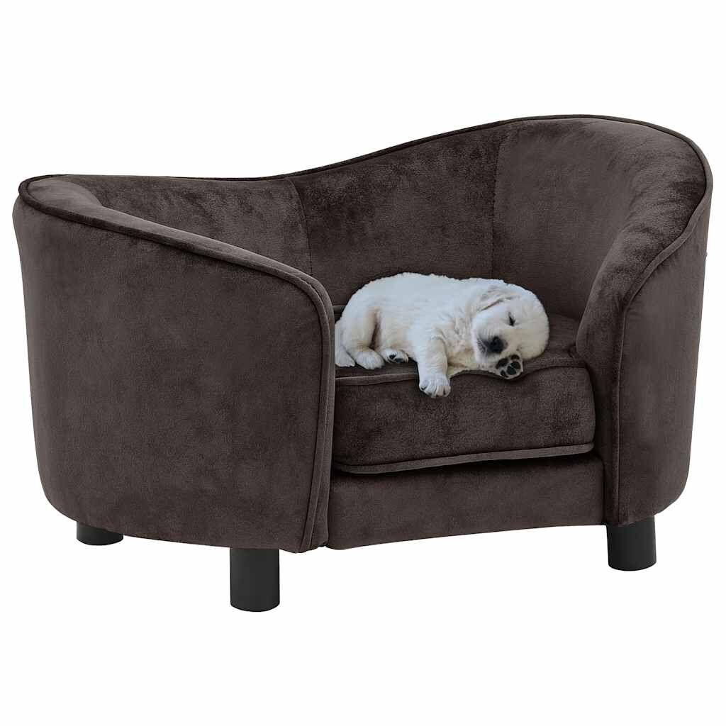 Vidaxl Sofá Para Perro Felpa Marrón 69x49x40 Cm_1