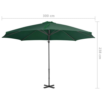 Vidaxl Sombrilla De Jardín Con Base Portátil Verde_2