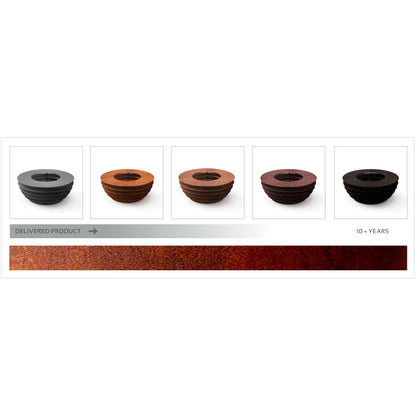 Brasero de jardín Phobos Tuozi Acero Corten