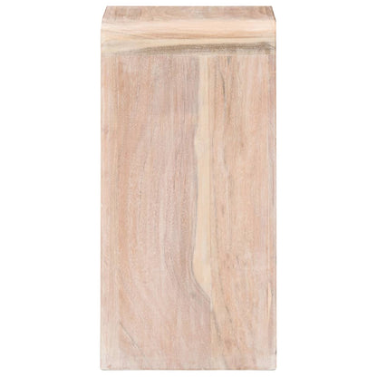 Mesita De Noche De Madera Maciza De Acacia 40x30x60 Cm_2