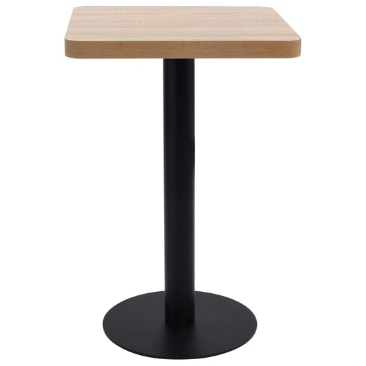Mesa De Bistró Mdf Marrón Claro 50x50 Cm_0