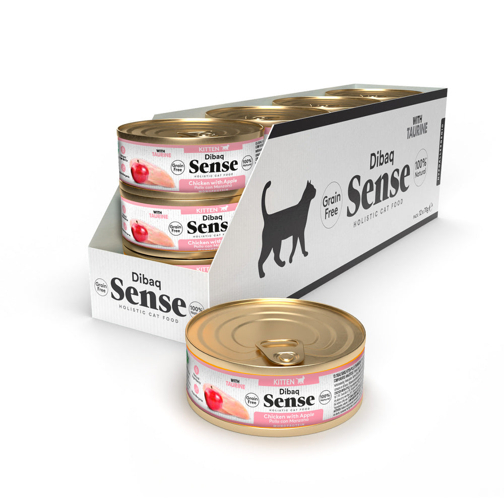 Dibaq Sense Cat Kitten Pollo Con Manzana (70 G X 12 Uds)_0