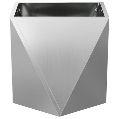 Jardinera Plateado 50 X 50 X 50 Cm Acero Galvanizado_4