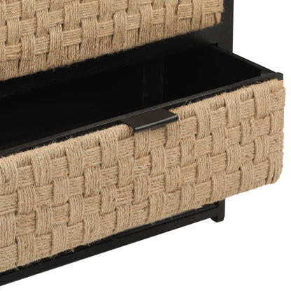 Mesita De Noche De Madera Maciza De Mango 40x30x50 Cm_4