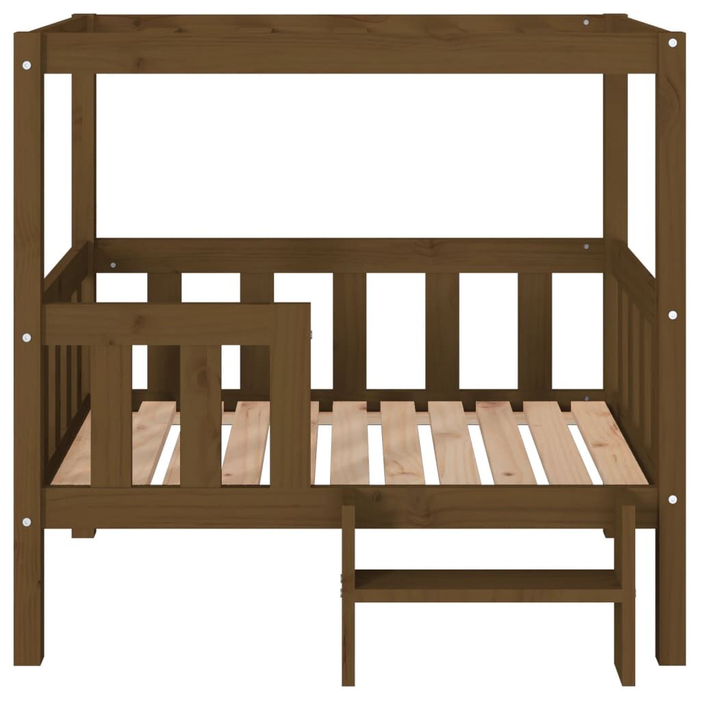 Vidaxl Cama Para Perros Madera Maciza Pino Marrón Miel 95,5x73,5x90 Cm_4