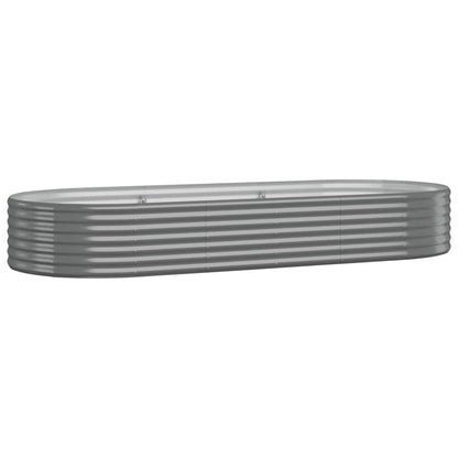 Jardinera Arriate Acero Galvanizado Gris 249x100x36 Cm_0