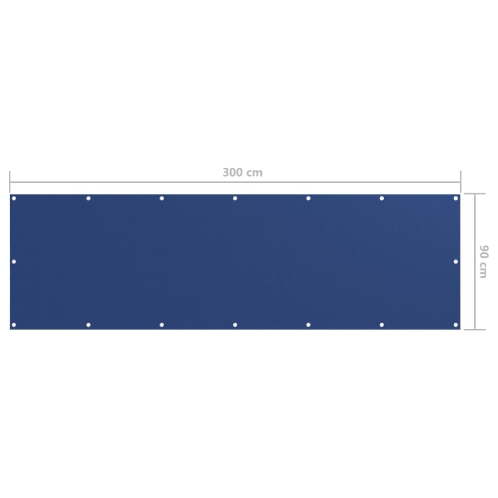 Vidaxl Toldo Para Balcón Tela Oxford Azul 90x300 Cm_2