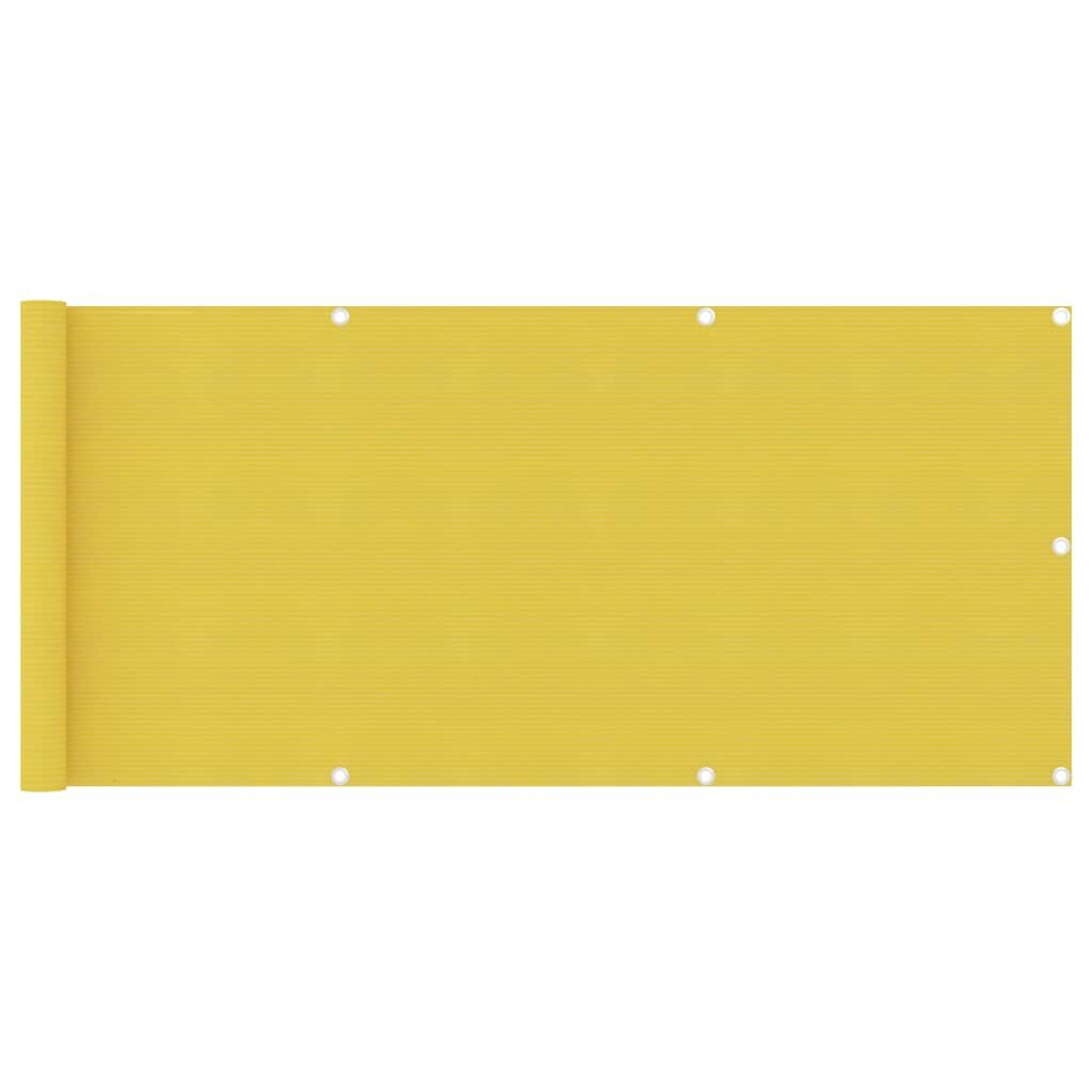 Vidaxl Toldo Para Balcón Hdpe Amarillo 75x500 Cm_0