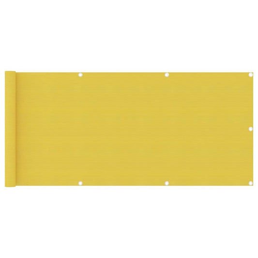 Vidaxl Toldo Para Balcón Hdpe Amarillo 75x500 Cm_0