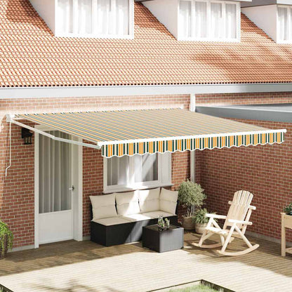 Toldo Retráctil Verde Y Blanco 400 X 350 X 165 Cm_1