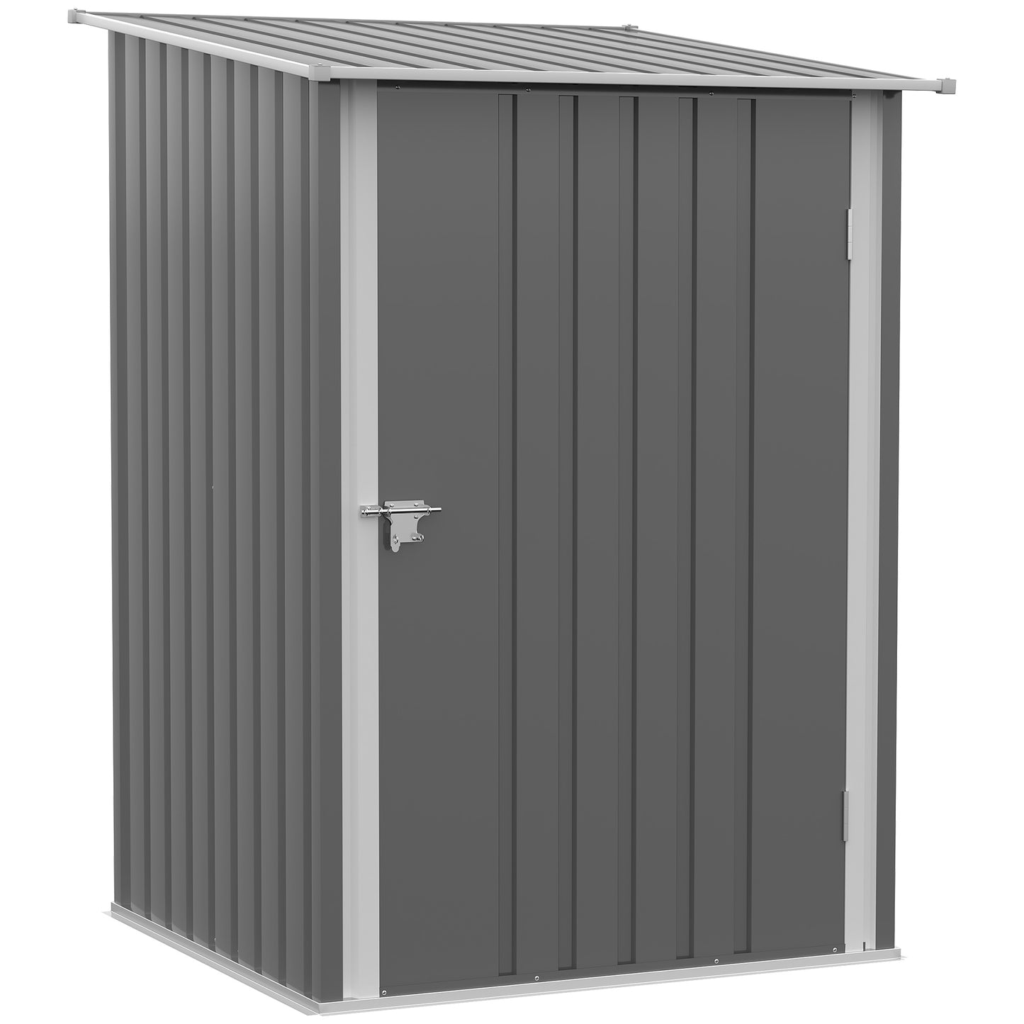 Outsunny Cobertizo De Jardín De Exterior 0,92 M² 100x103x160 Cm Gris_0