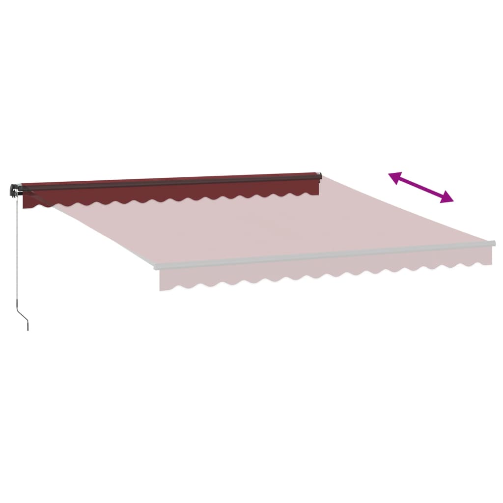 Toldo Retráctil Manual Color Burdeos 400x350 Cm_4
