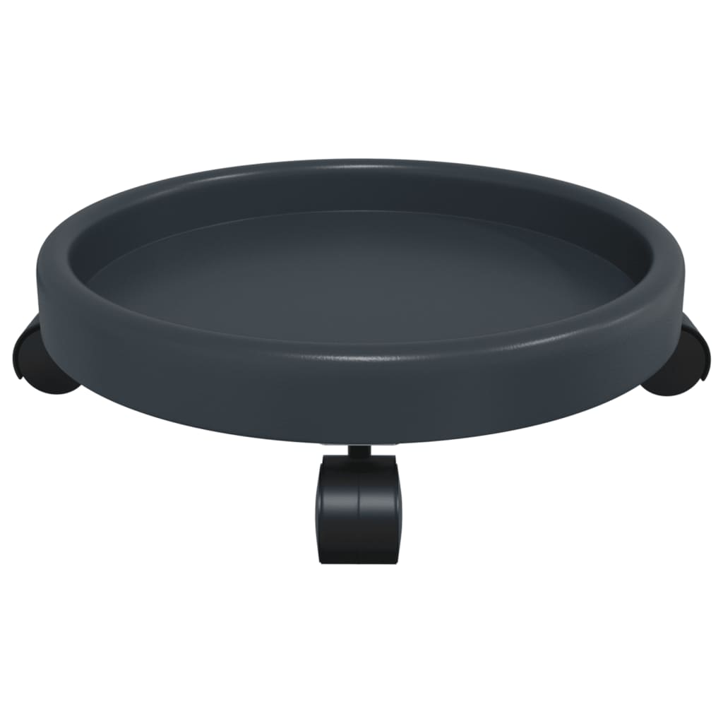 Vidaxl Soporte Para Plantas Con Ruedas 2 Uds Gris Diámetro 34 Cm 35 Kg_5