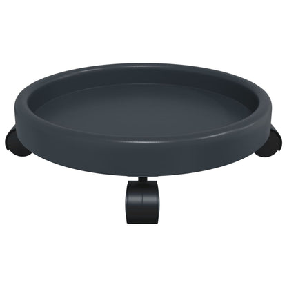 Vidaxl Soporte Para Plantas Con Ruedas 2 Uds Gris Diámetro 34 Cm 35 Kg_5