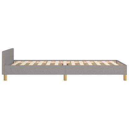 Estructura De Cama Con Cabecero De Tela Gris Claro 100x200 Cm / Vetonek_4