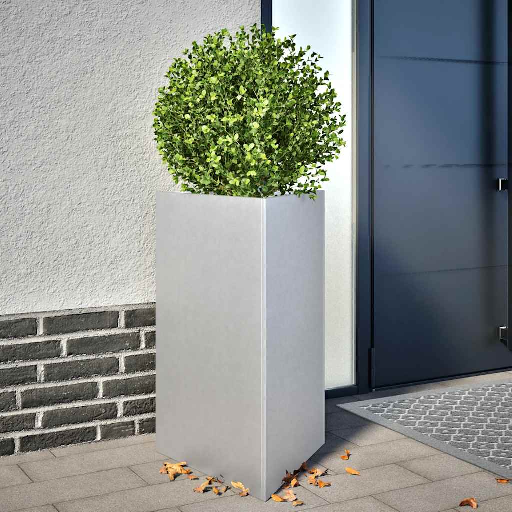 Jardineras Triangulares 2 Uds Acero Galvanizado 50x43x75 Cm_1