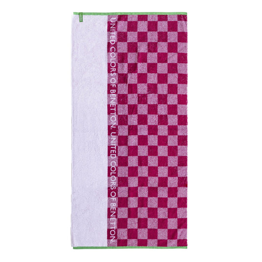 Toalla De Playa Infantil 70x140cm 450gsm 100% Cotton Pink Squares Kids_0