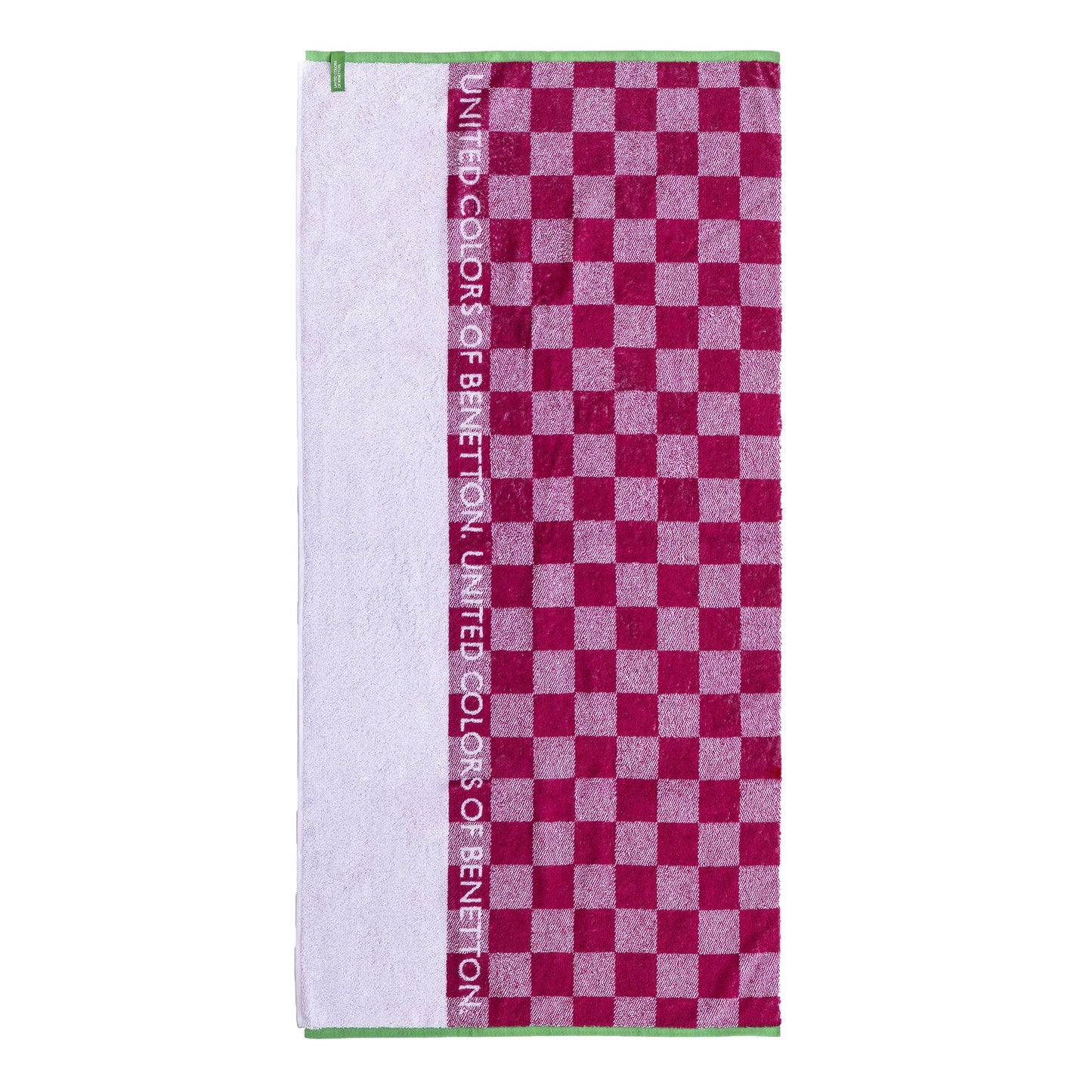 Toalla De Playa Infantil 70x140cm 450gsm 100% Cotton Pink Squares Kids