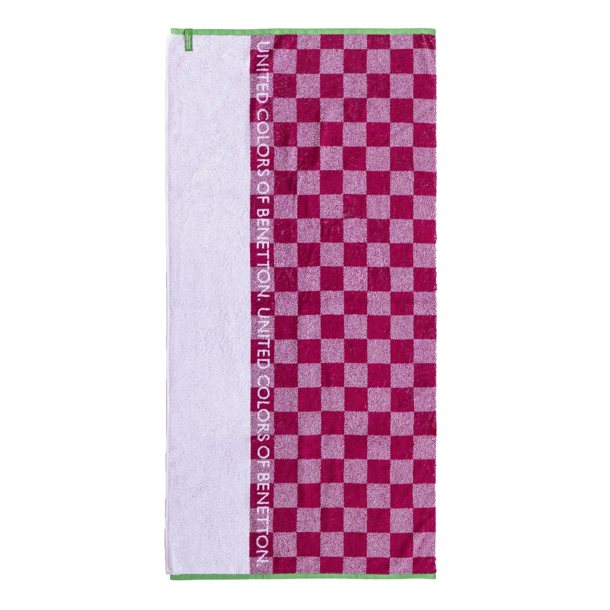 Toalla De Playa Infantil 70x140cm 450gsm 100% Cotton Pink Squares Kids