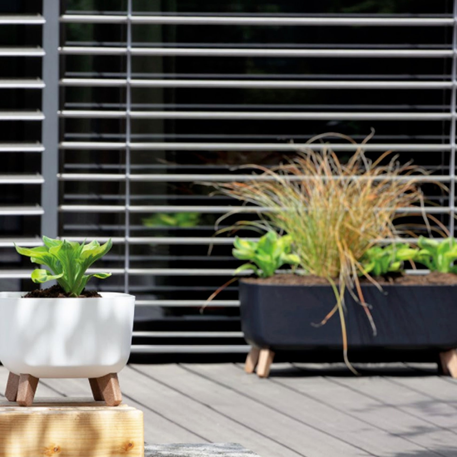 Macetero Color Antracita,sin Depósito , Colección Gracia De 23,8cm X 23,8cm X 18,7cm Cm, Capacidad De 5,1 L._5