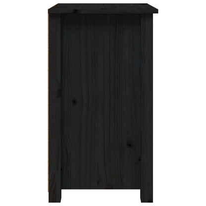Mesitas De Noche 2 Uds Madera Maciza De Pino Negro 40x35x61,5cm_4