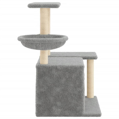 Vidaxl Rascador Para Gatos Con Postes De Sisal Gris Claro 83 Cm_4