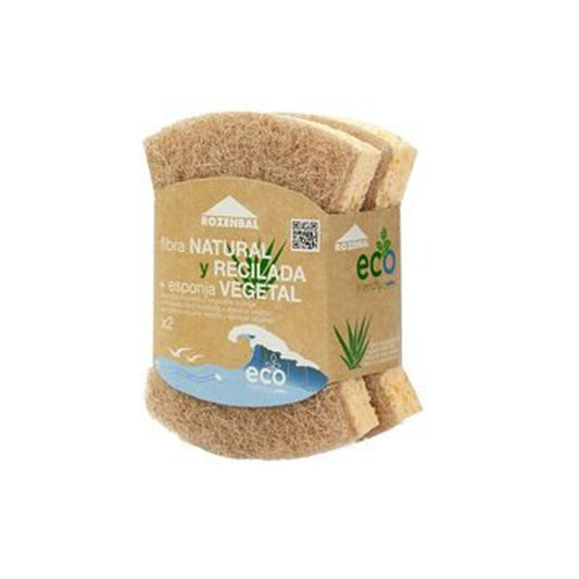 2 estropajos con esponja vegetal Ergo Eco Friendly ROZENBAL