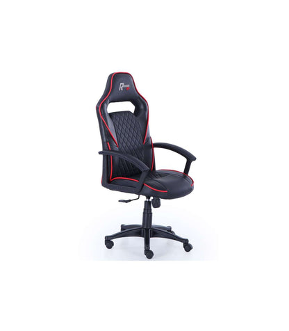 Sillon Giratorio Elevable Gamer R-design En Simil Piel Color Negro Y Rojo 115-125 Cm(alto)_0