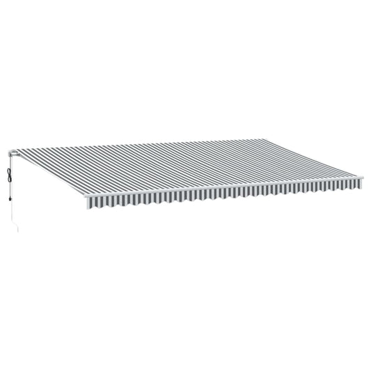 Toldo Retráctil Automático Gris Antracita Y Blanco 600x350 Cm_0
