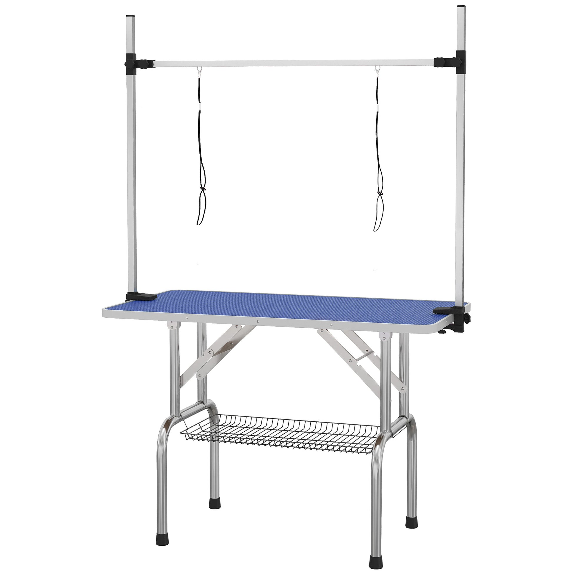 Pawhut Mesa De Aseo Para Mascotas Diseño Plegable Altura Ajustable Carga Max_0