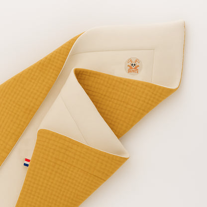 Manta De Algodón Orgánico Rex Blanco Y Miel