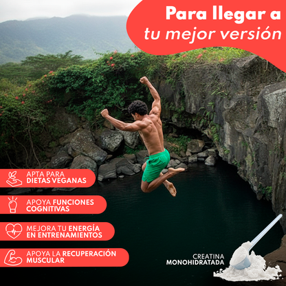 Creatina Monohidrato En Polvo 306g (90 Dosis) - Creatina Pura Sabor Sandía - Suplemento Deportivo Para Masa Muscular_4