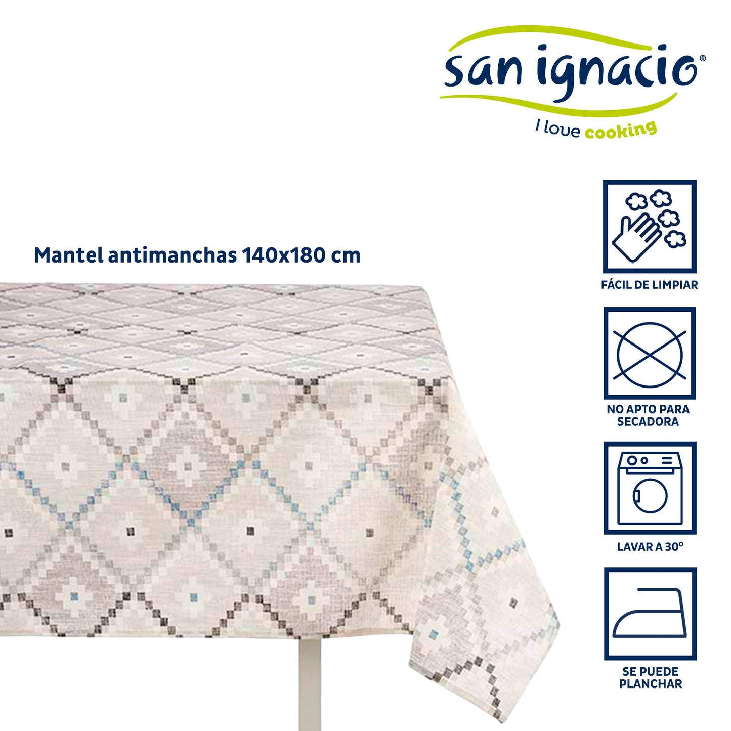 Mantel Loneta Antimanchas 140x180cm Romb Colección Kinvara_1