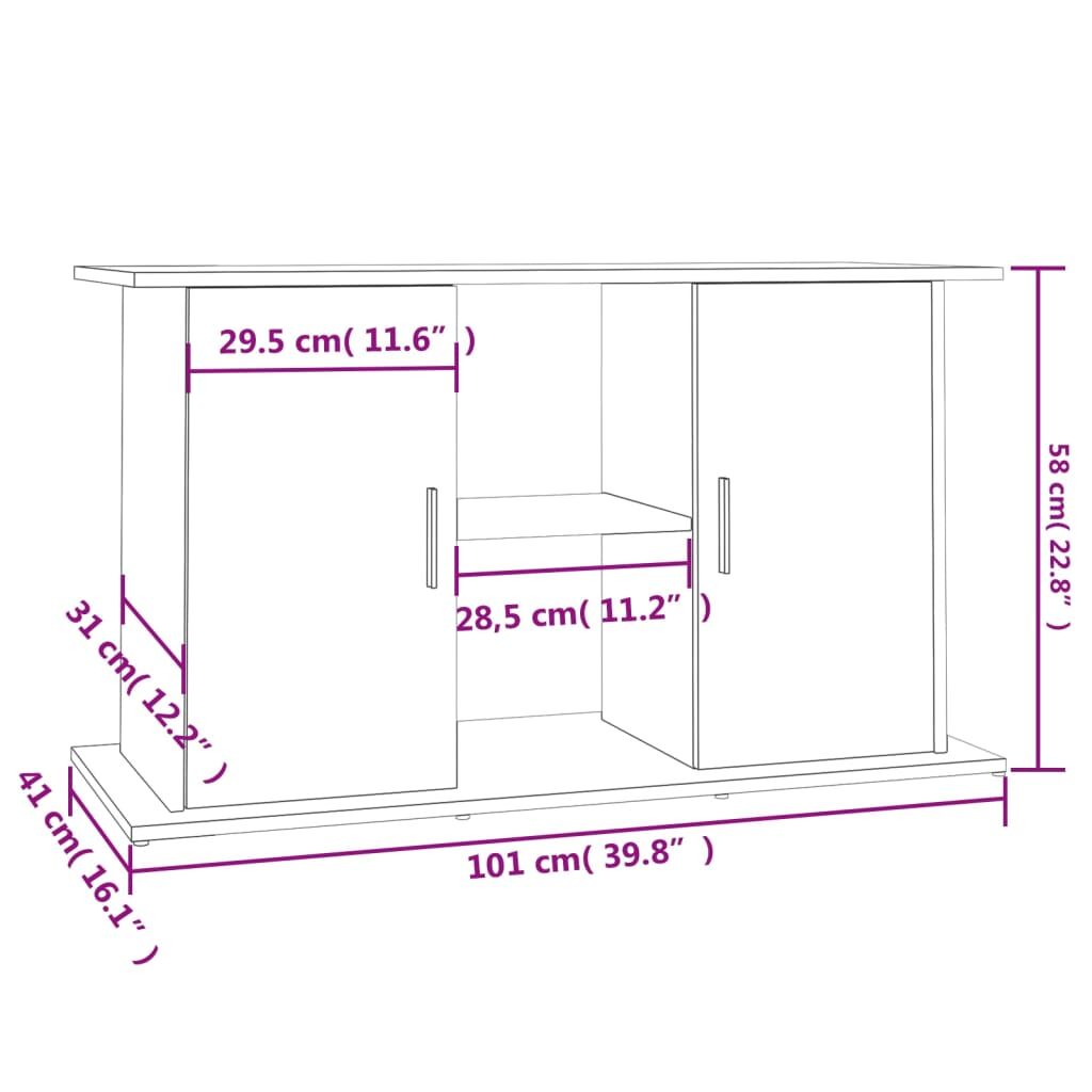 Vidaxl Soporte Para Acuario Madera De Ingeniería Negro 101x41x58 Cm_2