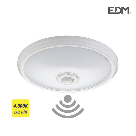 Aplique De Superficie Led Con Sensor Ip20 16w 4000k Luz Dia Ø29x6cm Edm_0