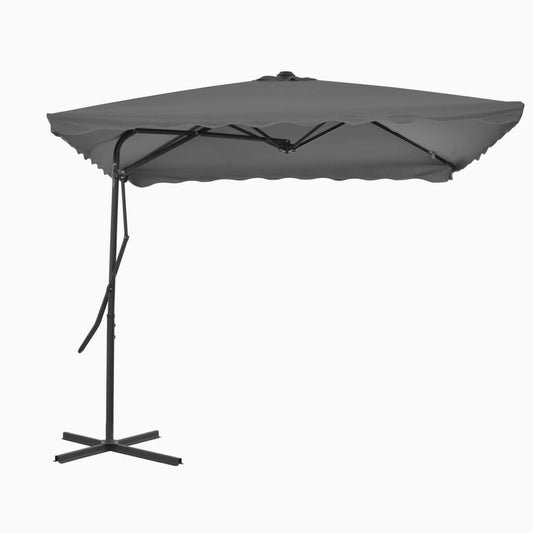 Vidaxl Sombrilla De Jardín Con Palo De Acero Antracita 250x250 Cm_0