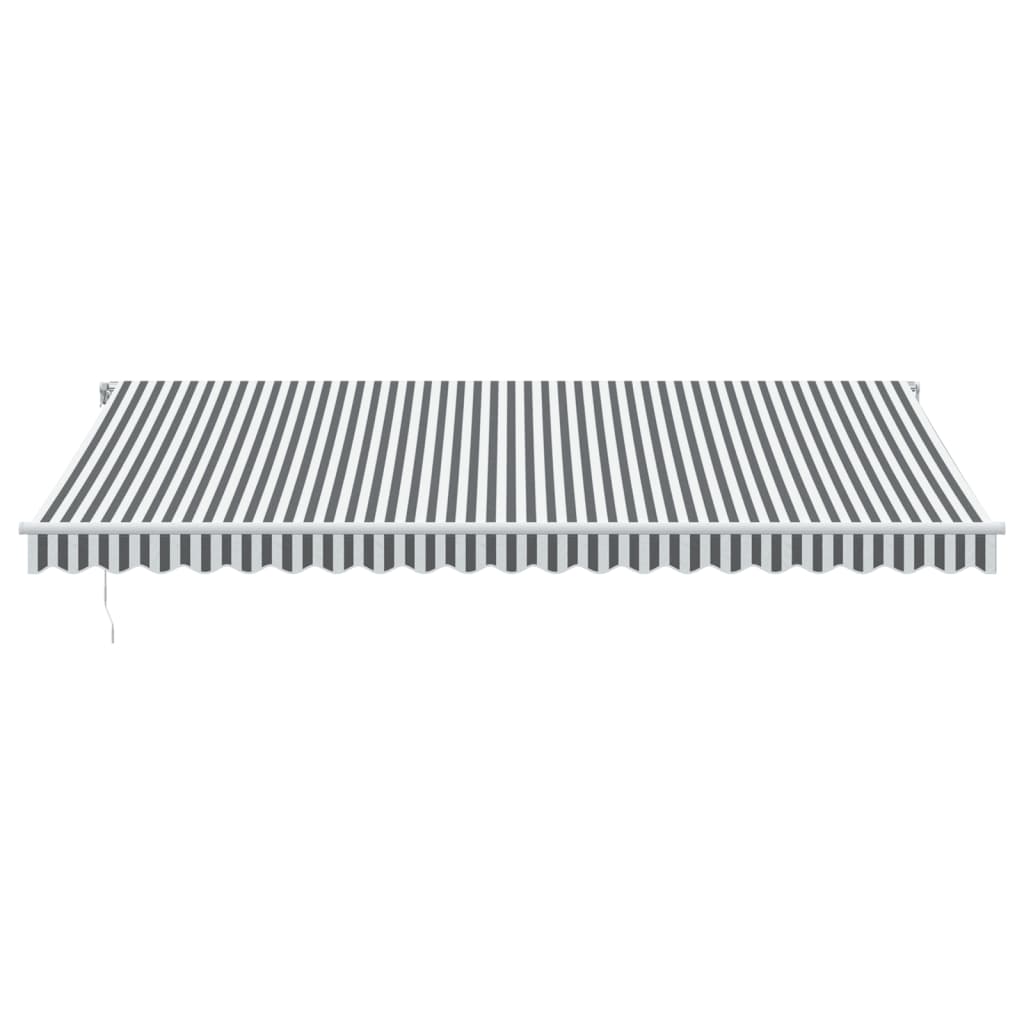 Toldo Retráctil Manual Gris Antracita Y Blanco 500x350 Cm_2