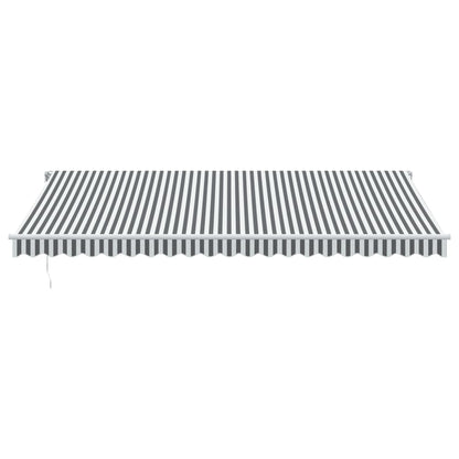 Toldo Retráctil Manual Gris Antracita Y Blanco 500x350 Cm_2