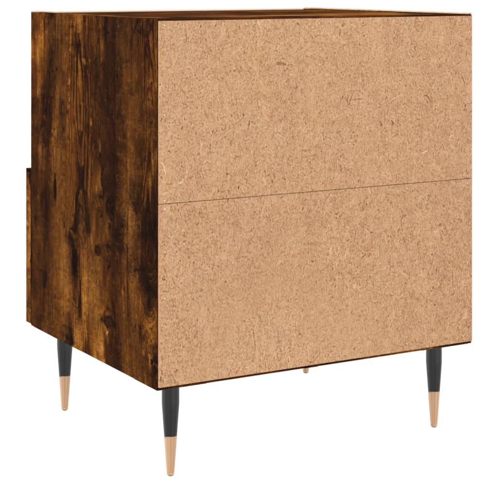 Mesita De Noche Madera Ingeniería Roble Ahumado 40x35x47,5 Cm_4